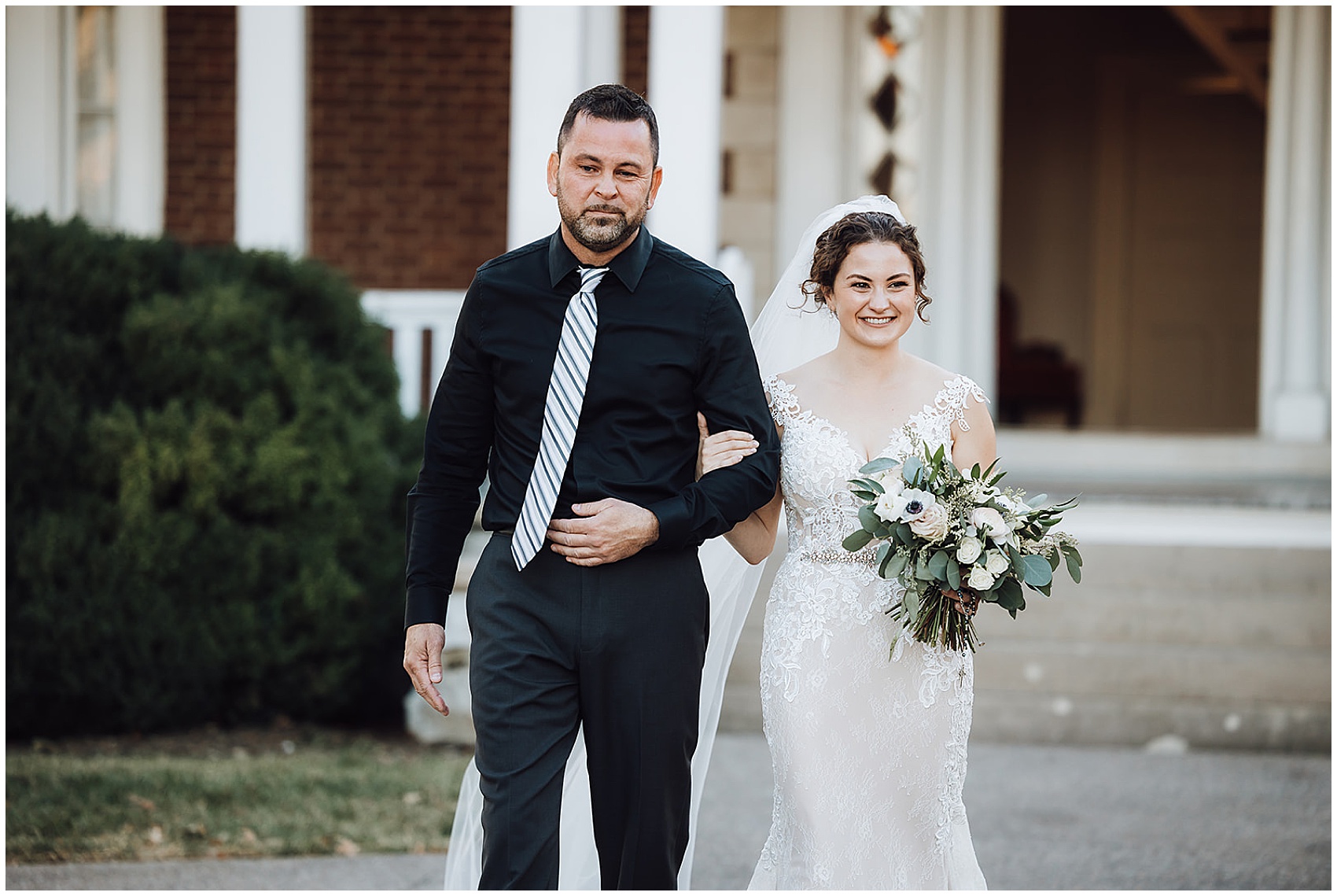 Father walks his daughter down the aisle for her wedding PLS Coordinate